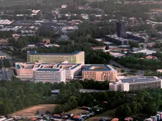 Un rendering di come diventerà l’ospedale di Padova Est