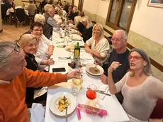 Gli amici che si sono riuniti l’altra sera nel locale del Bassanello