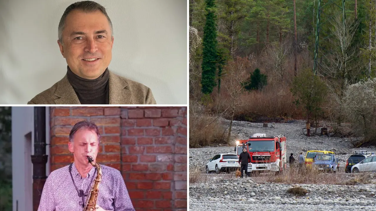 Le due vittime, in alto Sandro Valent e in basso Mauro Darpin. A destra il luogo dell'incidente