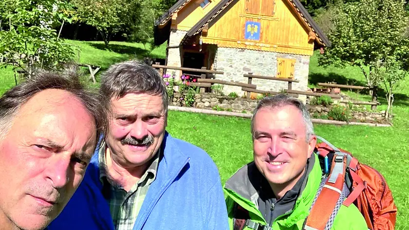 Da sinistra Mauro Darpin, al centro Franco Iacovissi e a destra Sandro Valent