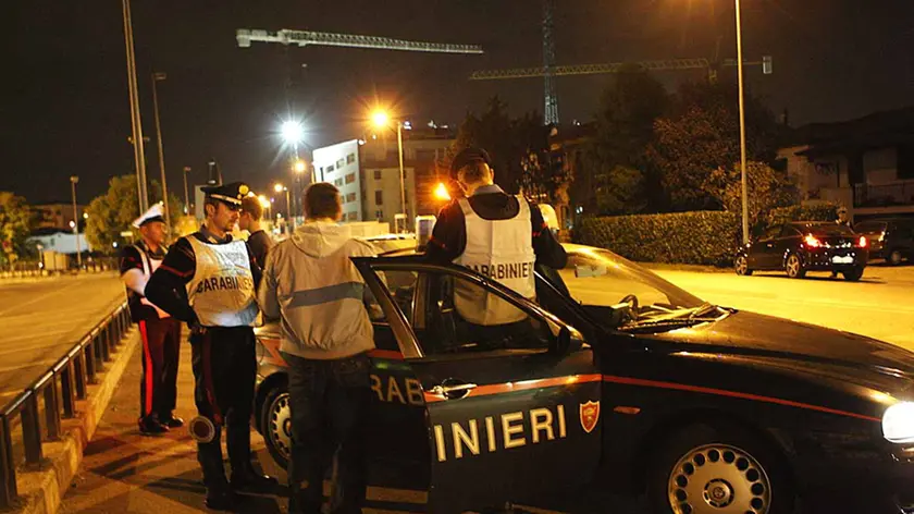 Un posto di blocco dei carabinieri