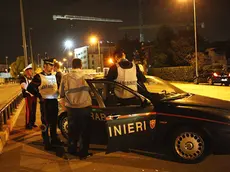 Un posto di blocco dei carabinieri