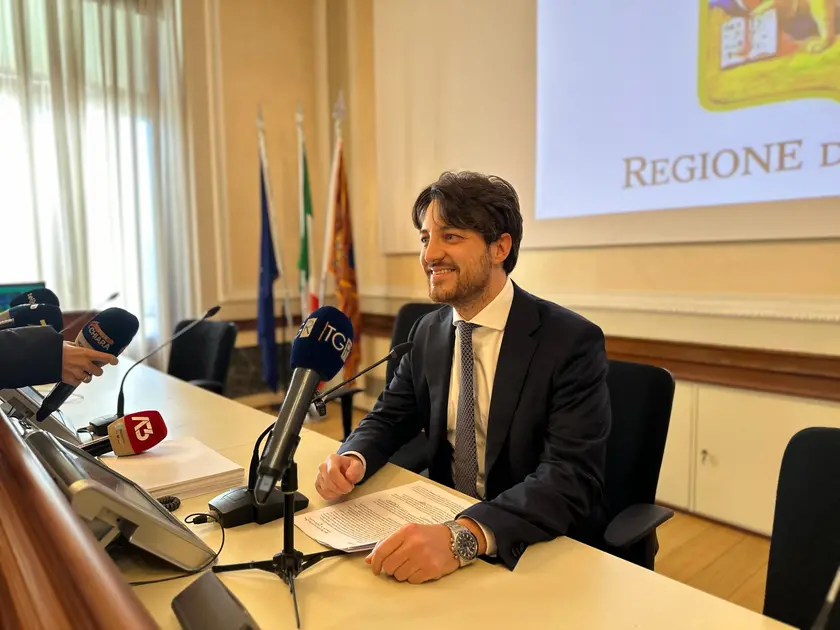 Il presidente del Veneto Alberto Stefani