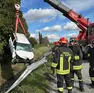 Il recupero di un'auto dopo un incidente stradale