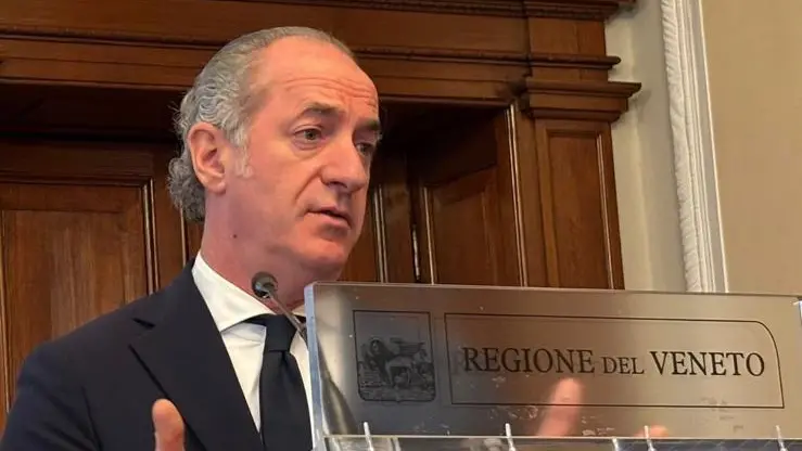Luca Zaia durante il suo intervento