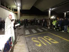 Il vescovo durante la celebrazione