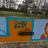 Il murales vandalizzato