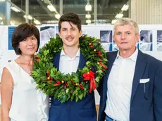 Marco Gottardi con i genitori Giannino e Luciana Burigatto