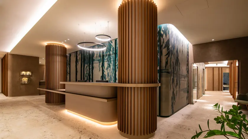 Gli spazi del nuovo Reparto Cure delle Terme Preistoriche nel resort di Montegrotto Terme