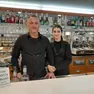Stefano Sandica, nuovo titolare del bar La Rocca Café, con la figlia Erika