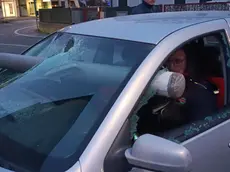 La sbarra conficcata nel parabrezza ad Abano Terme