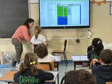 Una classe della scuola Santa Dorotea in via dei Livello, in pieno centro a Padova