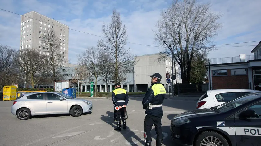 Vigili urbani di Padova in servizio