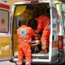 Un'ambulanza durante un servizio di soccorso