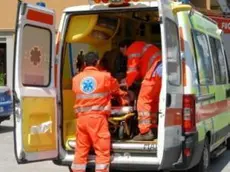 Un'ambulanza durante un servizio di soccorso