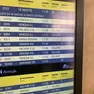 Il tabellone delle partenze in stazione a Padova