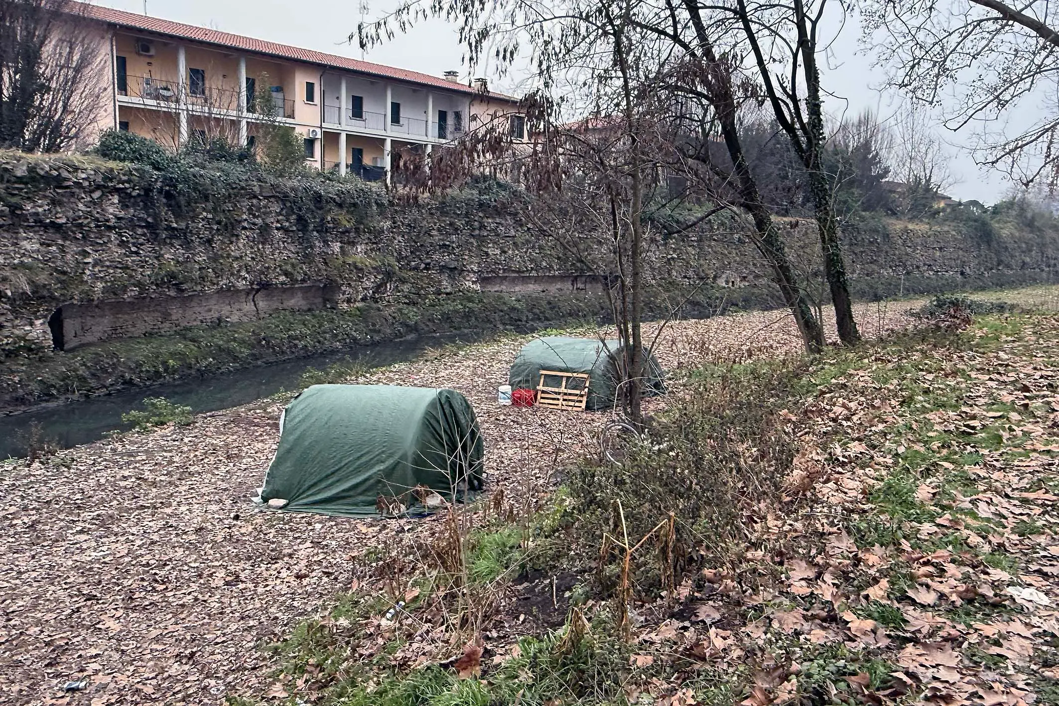 Le tende dei senzatetto