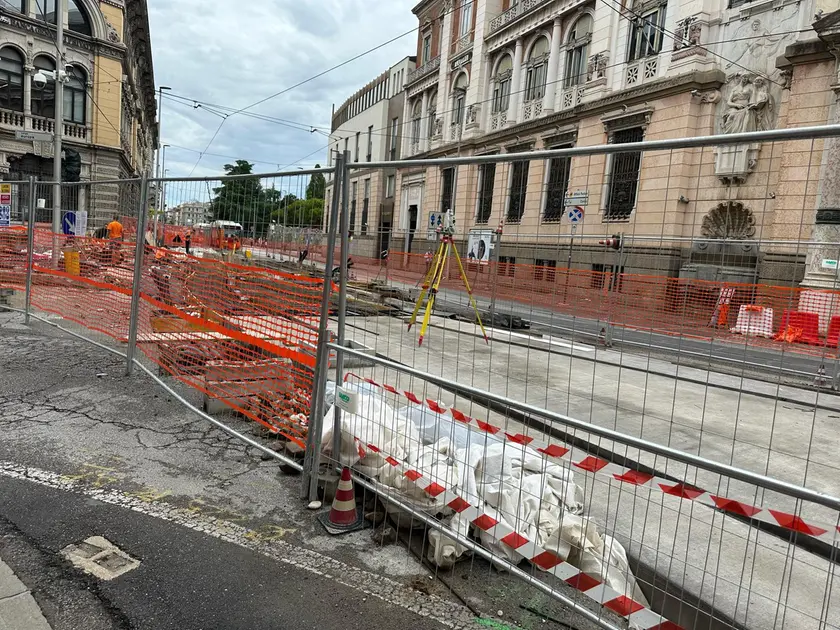 Tram, il cantiere in centro a Padova