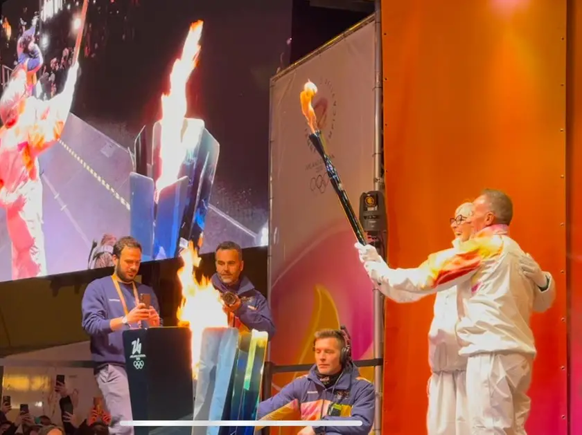 L'arrivo della fiamma olimpica a Verona