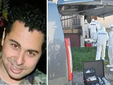 La vittima, Alessandro Venier, e gli accertamenti dei carabinieri del Ris nella villetta a Gemona
