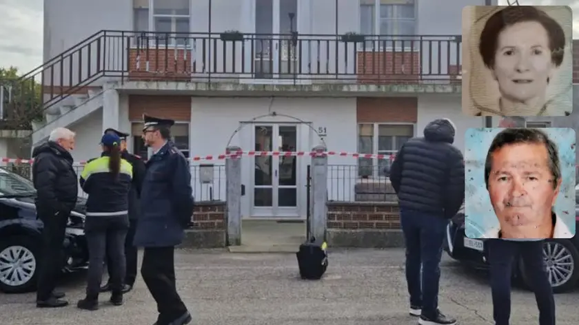 La villetta a Pertegada di Latisana, nei riquadri Luigia Rossi e Luigi Codotto