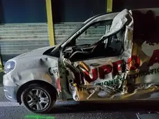 Il furgoncino rimasto coinvolto nell’incidente