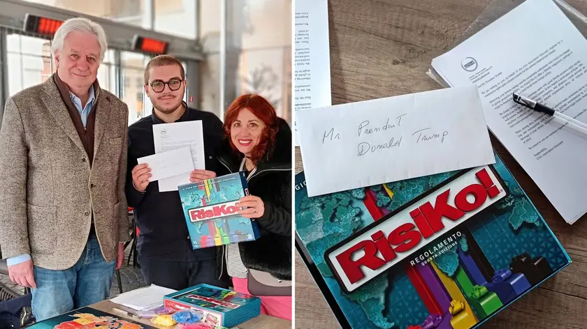 I membri dell'associazione e la lettera per Trump