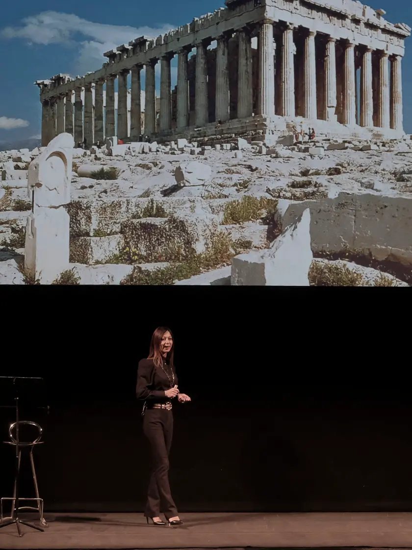 Laura Pepe durante il suo intervento (foto Bianchi)