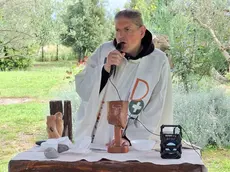 Il 51enne di Montebelluna Giovanni Gatto durante una celebrazione