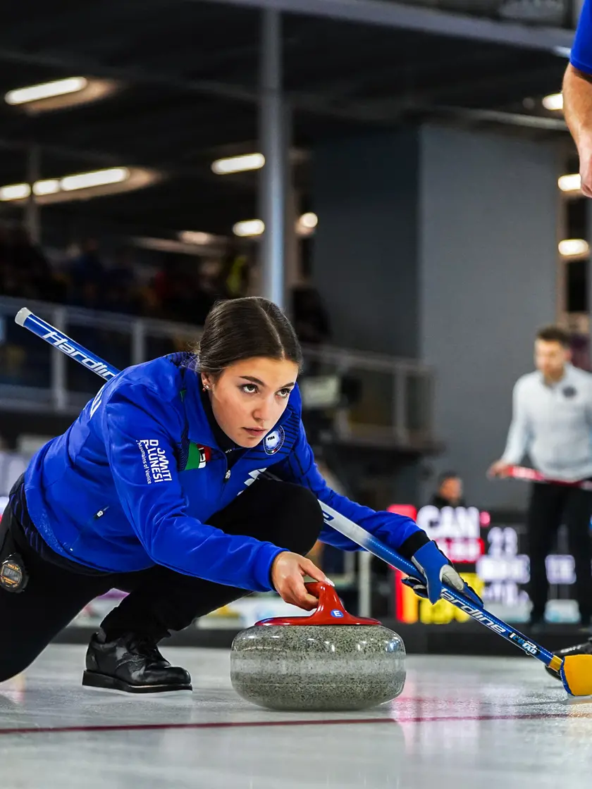 Torino 2025 Fisu Games. De Zanna e Zardini Lacedelli impegnati nella competizione con gli avversari svizzeri