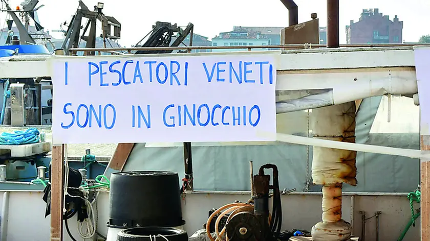Una protesta dei pescatori di alcuni anni fa