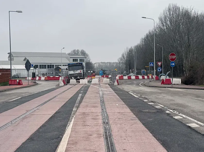 Cantiere del Tram a Padova
