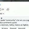 Il messaggio social di attacco all’assessora Rossetto