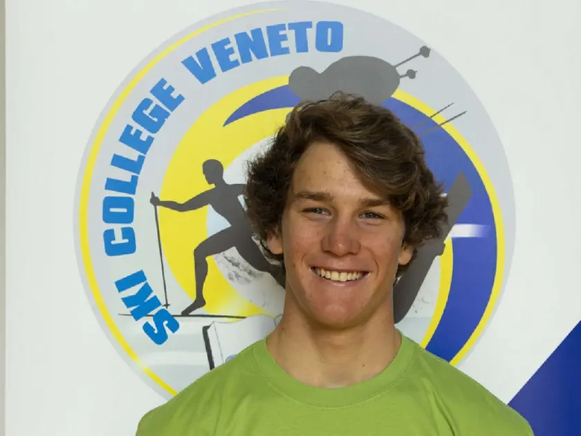 Giovanni Franzoni, 24anni, ora argento alle Olimpiadi, ai tempi del lo Ski College Falcade