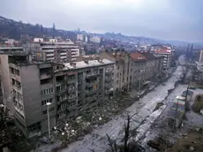 Il centro di Sarajevo distrutto dalle bombe