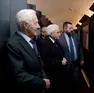 La visita a sorpresa di Mattarella alla mostra sull’esodo (foto Ansa)