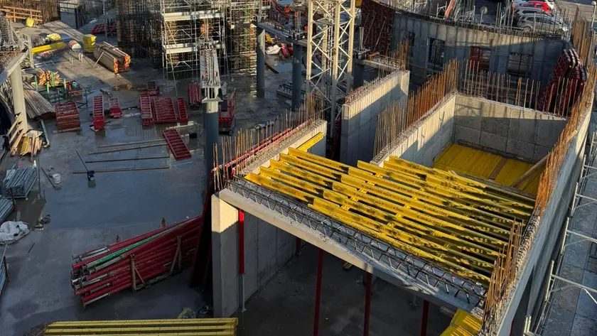 Il cantiere per la piastra degenza a Cittadella