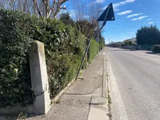 Il luogo dello schianto in via Venezia a Marsango di Campo San Martino