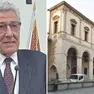 A sinistra il presidente Gilberto Muraro e, a destra, Palazzo Monte di Pietà
