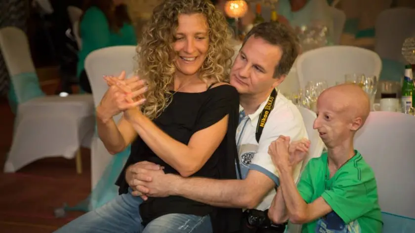 Laura Lucchin con il marito Amerigo e il loro figlio Sammy Basso