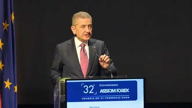 Fabio Panetta, governatore della Banca d'Italia, all'Assiom Forex