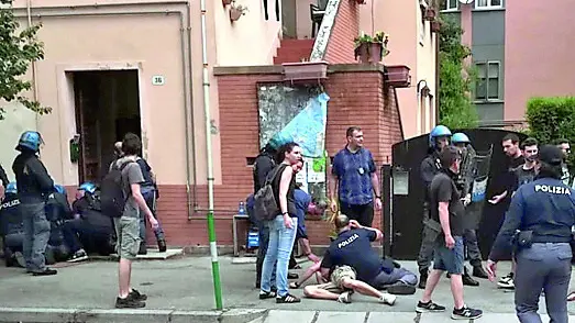 Uno dei blitz del movimento Lotta per la casa