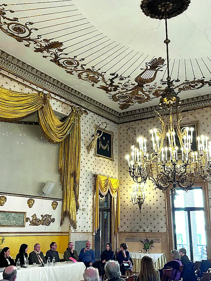 La sala Rossini che ha ospitati i lavori