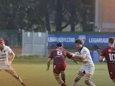 Il Petrarca in campo a Reggio Emilia (foto Facebook Petrarca rugby)