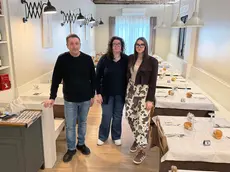 I titolari della Trattoria al Moretto di Mortise