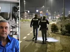 Mario Ruoso, noto imprenditore di Pordenone, è stato ucciso a sprangate. Sulla destra la polizia alla ricerca dell'arma