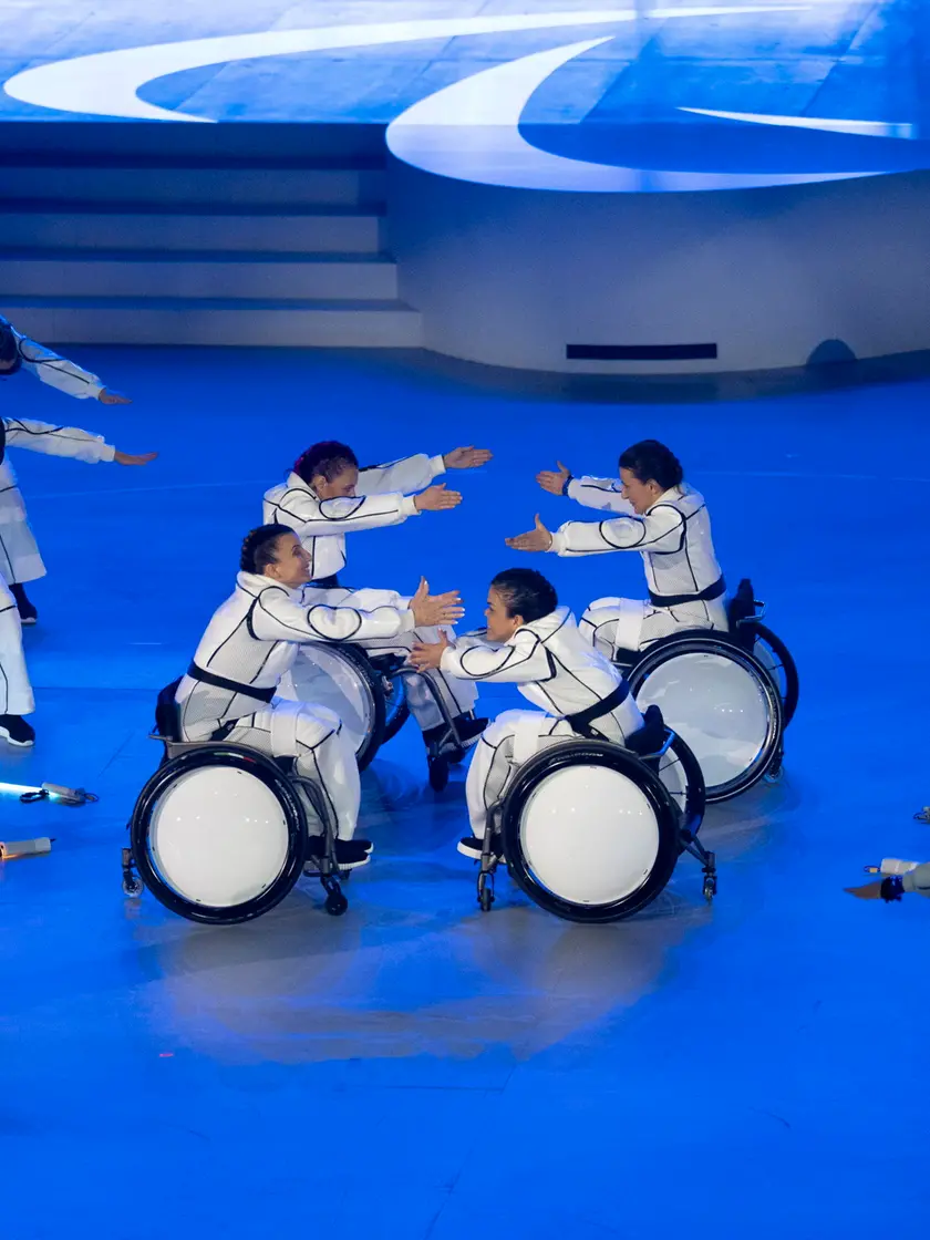 La cerimonia di chiusura a Cortina