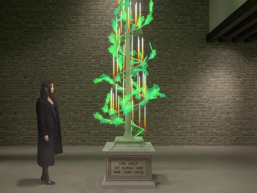 Un rendering dell'installazione di Marinella Senatore