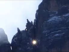 Il Diamante tra la Torre d'Alleghe e la Torre Valgrande, nel Civetta