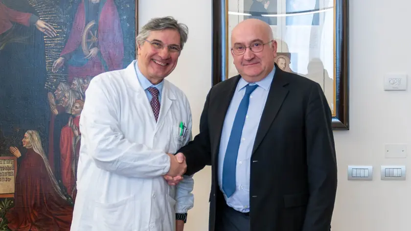 Giampiero Avruscio con il dg dell’Azienda Paolo Fortuna